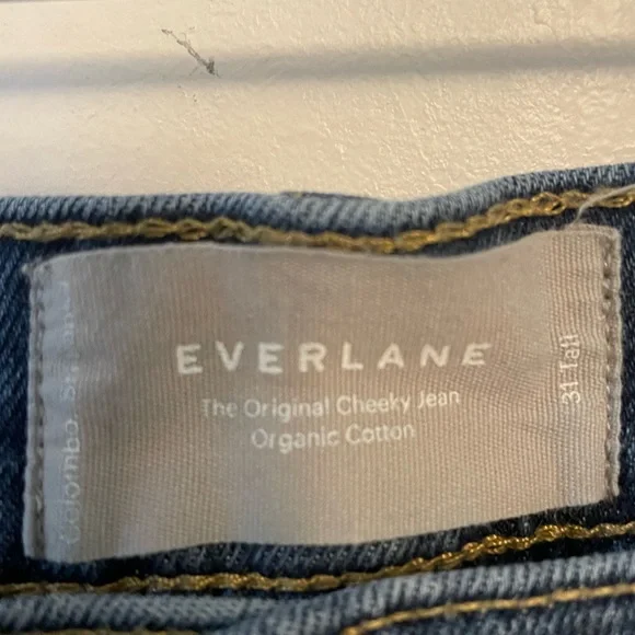 Everlane  Women's The Original Cheeky Jeans Organic Cotton Size 31 Tall - Picture 11 of 13